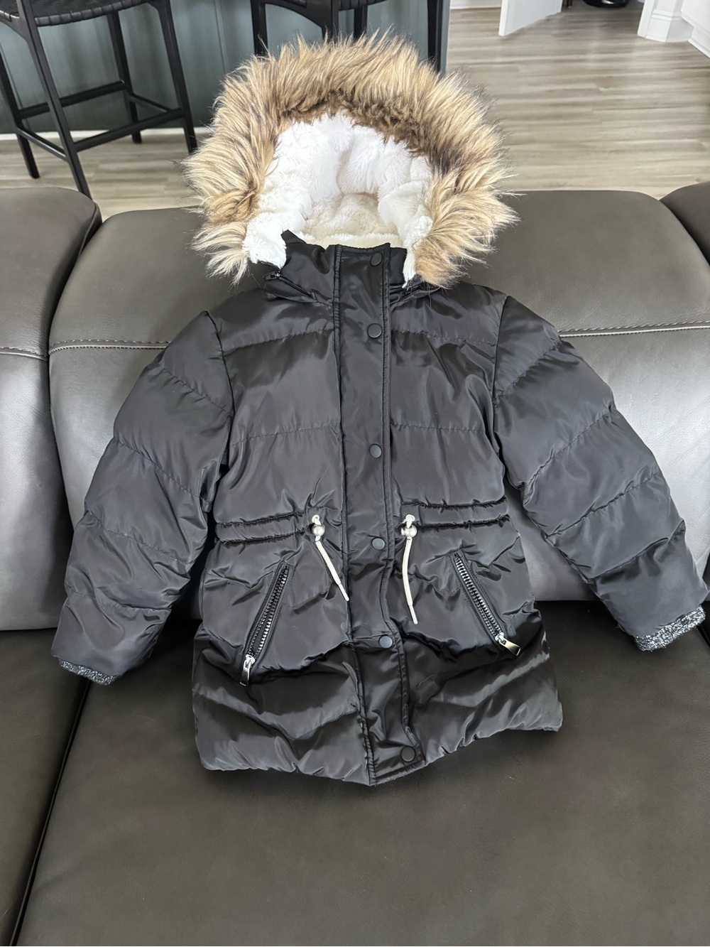 Copper Key White Faux Fur-Lined Jacket